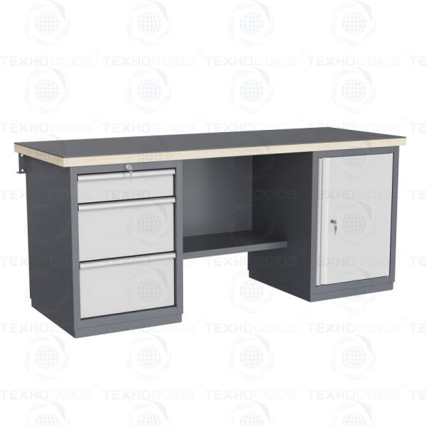 GRAND 205.37.4 Верстак металлический (двухтумбовый)